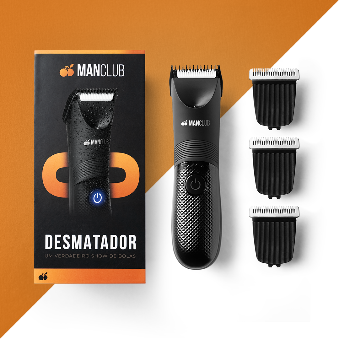 Kit Higiene Máxima: Desmatador + 3 Lâminas Extra - Aparador de Pelos ManClub