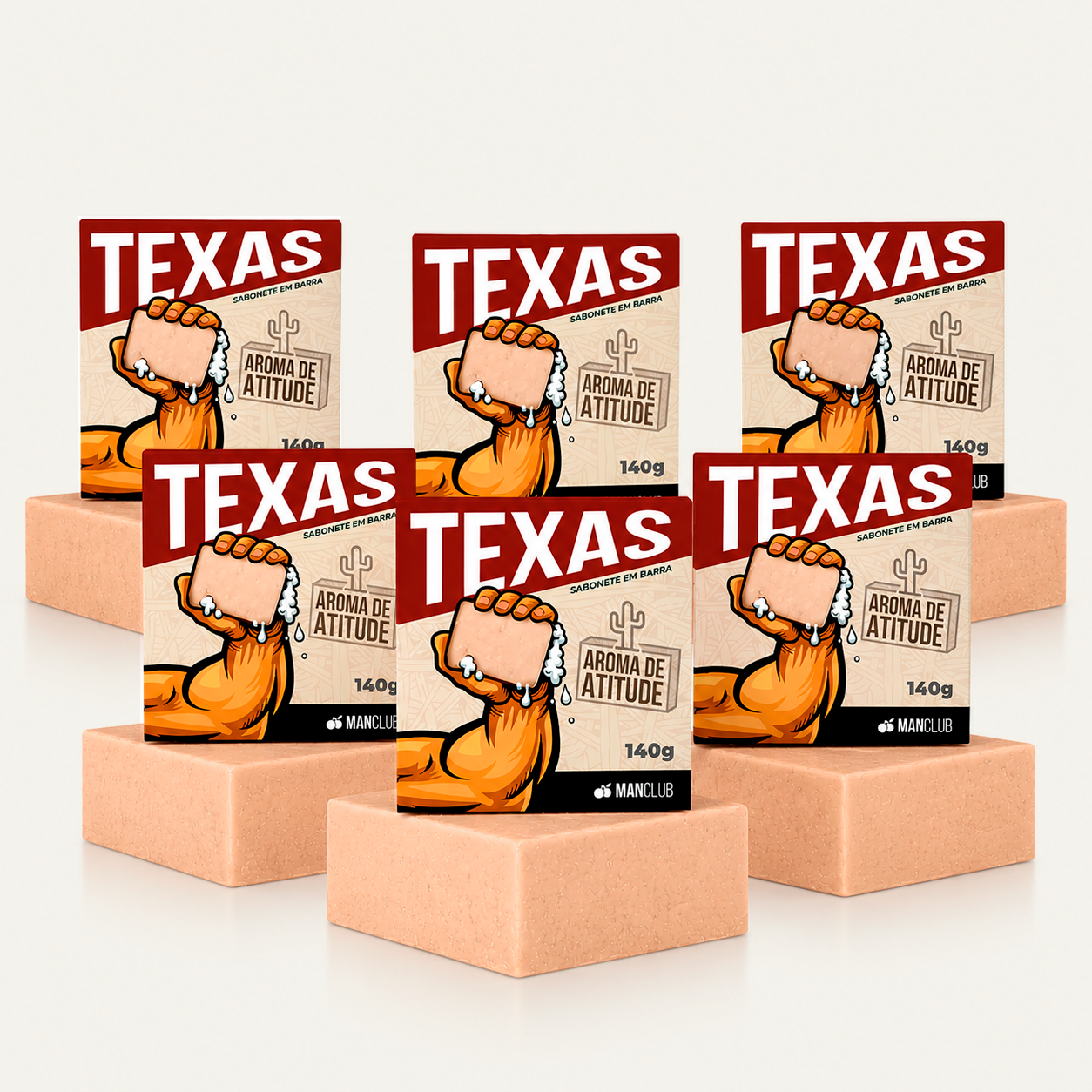Sabonete Texas - Sabonete Masculino em Barra com Hortelã, Patchouli e Canela