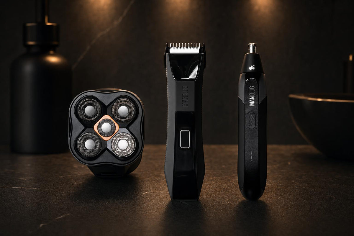Rotina de grooming masculino com os aparadores da ManClub: O Polidor, O Desmatador 2.0 e O Podador