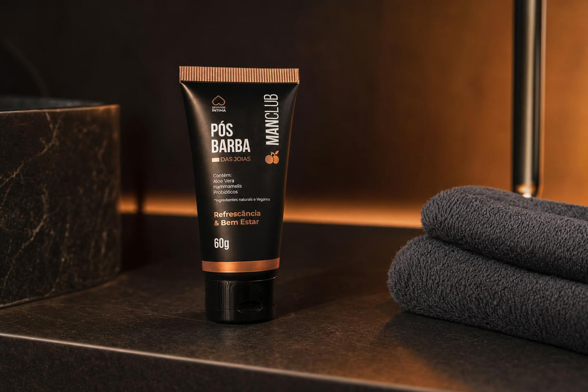 Pós-barba da ManClub: cuidado depois do barbear para rosto e região íntima