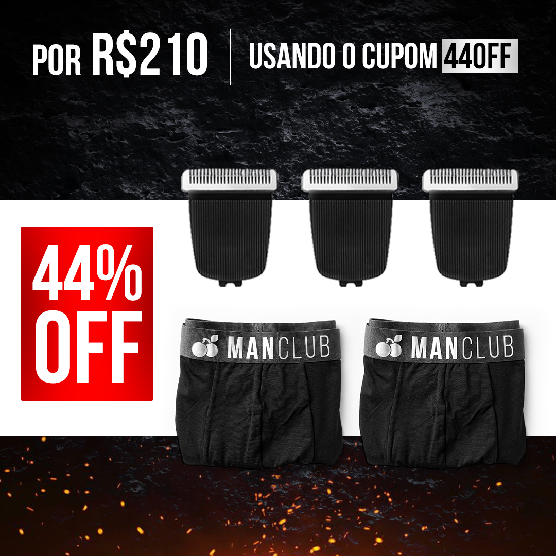 2 Cuecas Boxer + 3 Lâminas Extra