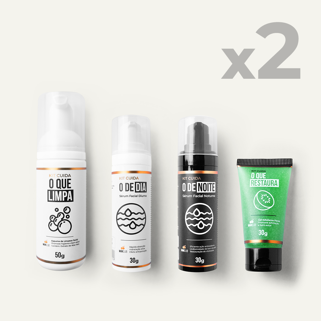 Kit Cuida x2 - Skin Care da ManClub - Cuidado Facial Masculino