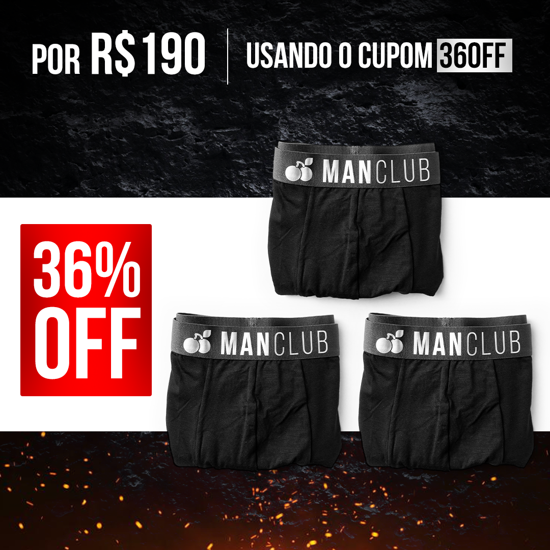 [Kit 3] Cueca Boxers - ManClub