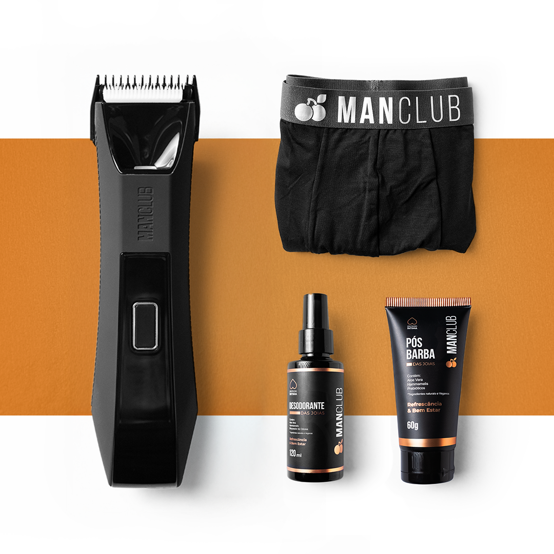 Kit Prepara 2.0 - O Desmatador + 1 Desodorante das Joias + 1 Pós-barba das joias + 1 Cueca Boxer
