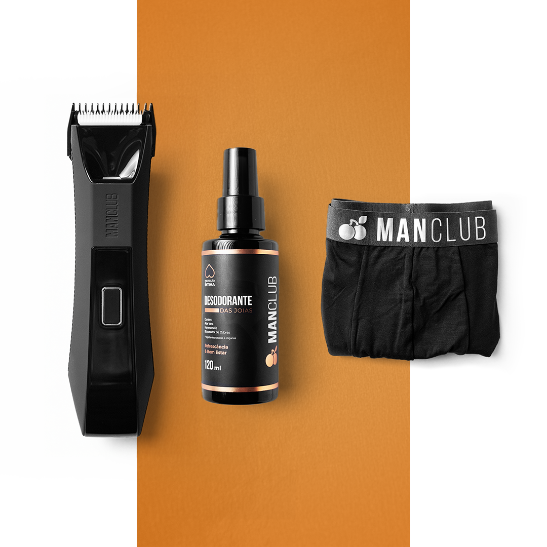 Kit Refresca 2.0 - Desmatador + Desodorante das Joias + Cueca Boxer