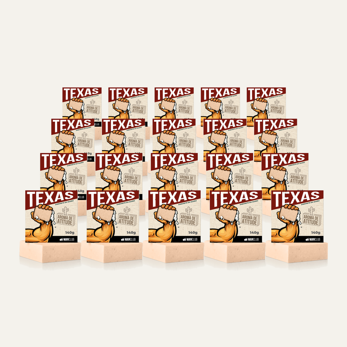Sabonete Texas - Sabonete Masculino em Barra com Hortelã, Patchouli e Canela