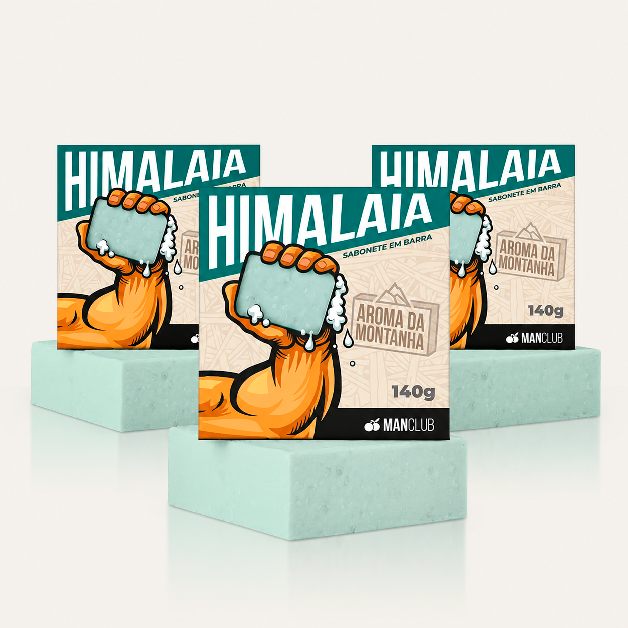 Sabonete Himalaia - Sabonete Masculino em Barra com Hortelã, Laranja e Cedro
