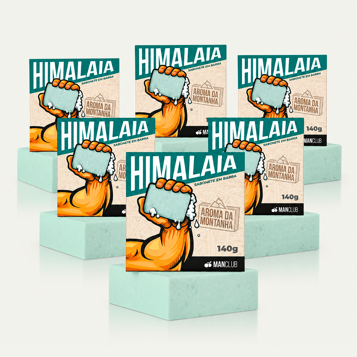 Sabonete Himalaia - Sabonete Masculino em Barra com Hortelã, Laranja e Cedro